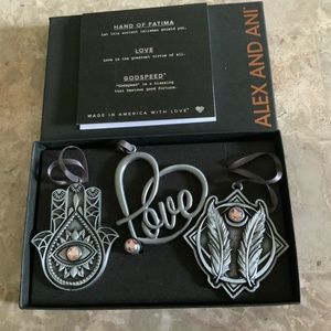 New in box ALEX & ANI set of 3 hanging ornaments
